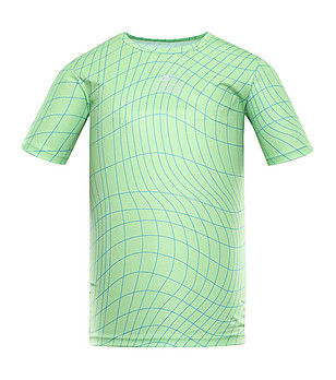 Светлозелена мъжка тениска с принт и Cool Dry технология снимка