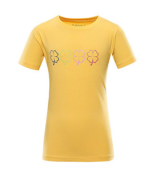 Детска памучна тениска в жълт нюанс снимка