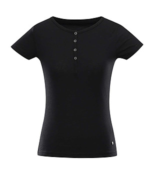 Черна дамска памучна блуза Eriza снимка