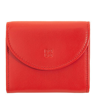 Червен дамски портфейл от естествена кожа Malaga снимка