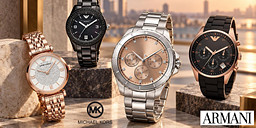 Michael Kors и Armani - шик акцент за точност снимка