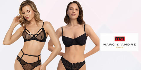 Marc & Andre - бельо в черно, бежово и бялоснимка