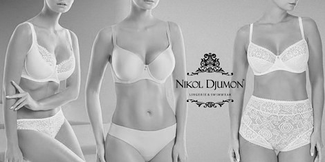 Nikol Djumon - страстно привличане в бяло и бежово снимка