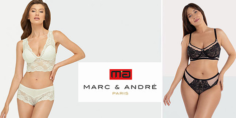 Дамско бельо Marc & André в черно, бяло и нюдснимка
