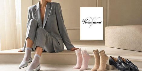 Veneziana фини, мрежести и фигурални чораписнимка