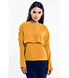 Дамска блуза в цвят горчица Dina-0 снимка