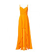 Дълга оранжева рокля Tedi-1 снимка
