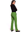 Дамски памучен панталон в зелено Erina-3 снимка