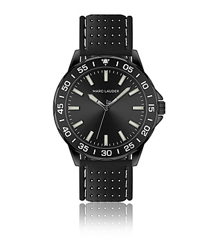 Черен мъжки часовник със силиконова каишка Toledo снимка