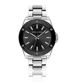 Мъжки часовник в сребристо и черно Cologne снимка