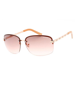 Дамски очила с розови лещи и златисти дръжки снимка