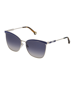 Дамски слънчеви очила в синьо и сребристо снимка