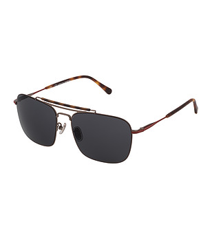 Кафяви мъжки слънчеви очила с тъмни лещи снимка