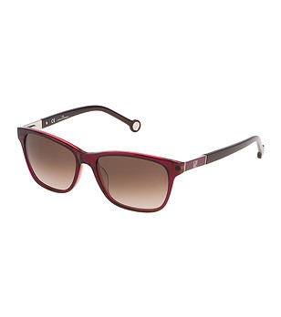 Дамски слънчеви очила с рамки в червено и кафяво снимка